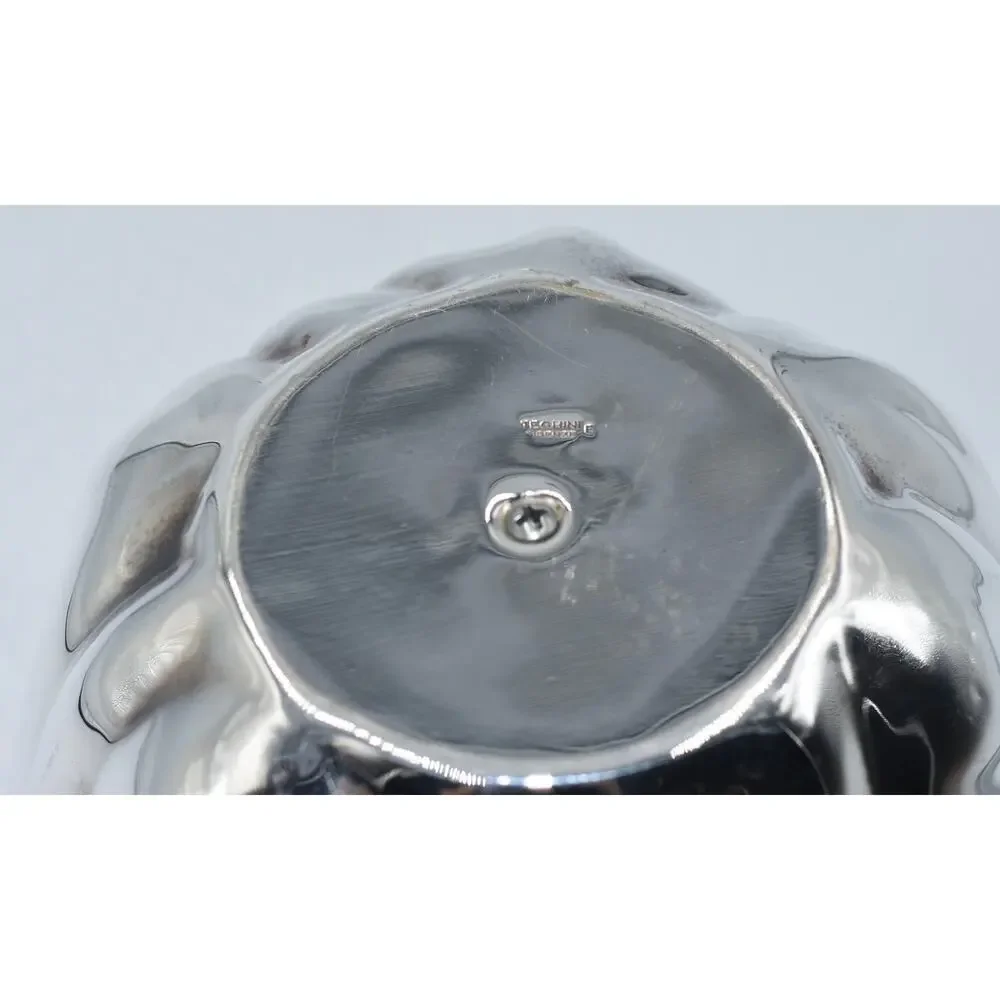 Vintage Silver Plated Pumpkin Ice Bucket by Teghini, Firenze, Italy c.1970